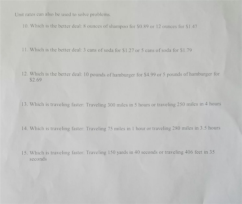 Unit Rates can also be used to solve problems....hello I'm a 7th grader can u please-example-1