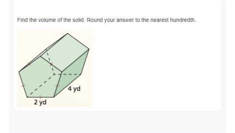 Find the volume of the solid. Round your answer to the nearest hundredth. I keep getting-example-1