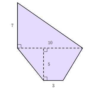 The following shape has 0 pairs of parallel sides. What is the area of the shape?-example-1