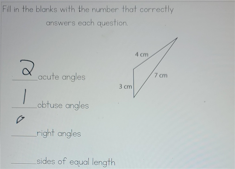 I have to describe the angles and the sides of the triangle I don't have a clue​-example-1