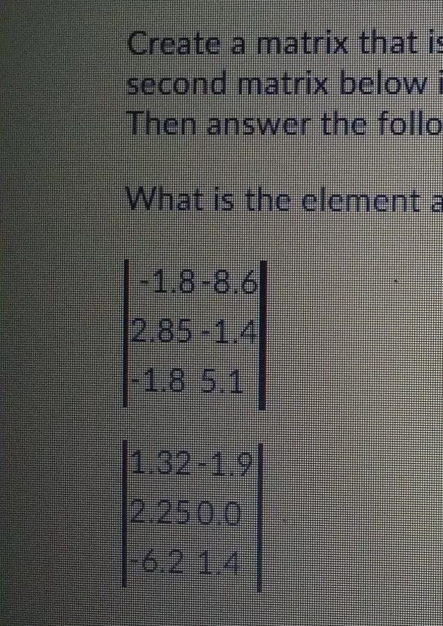 Create a matrix that is equal to F+G. The first matrix below is named F and the second-example-1