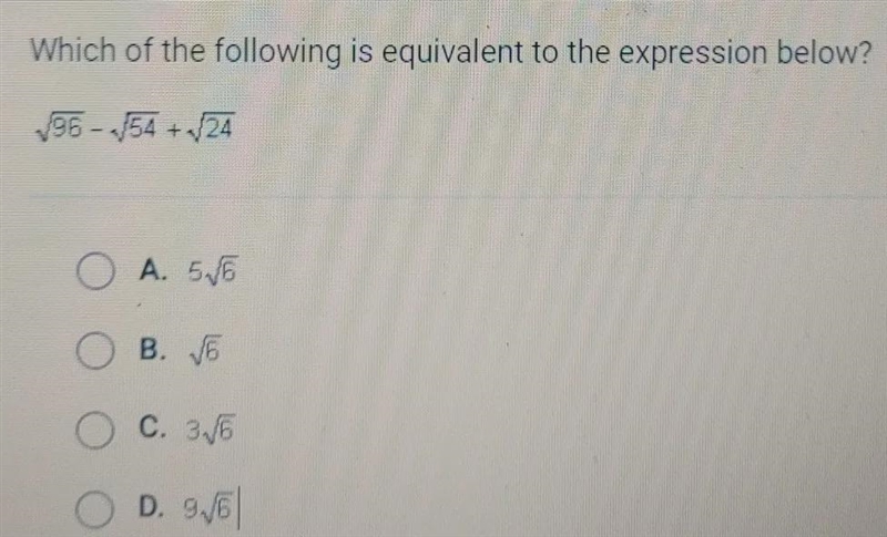 Which of the following is equivalent to the expression below? 196 - 54 +24-example-1