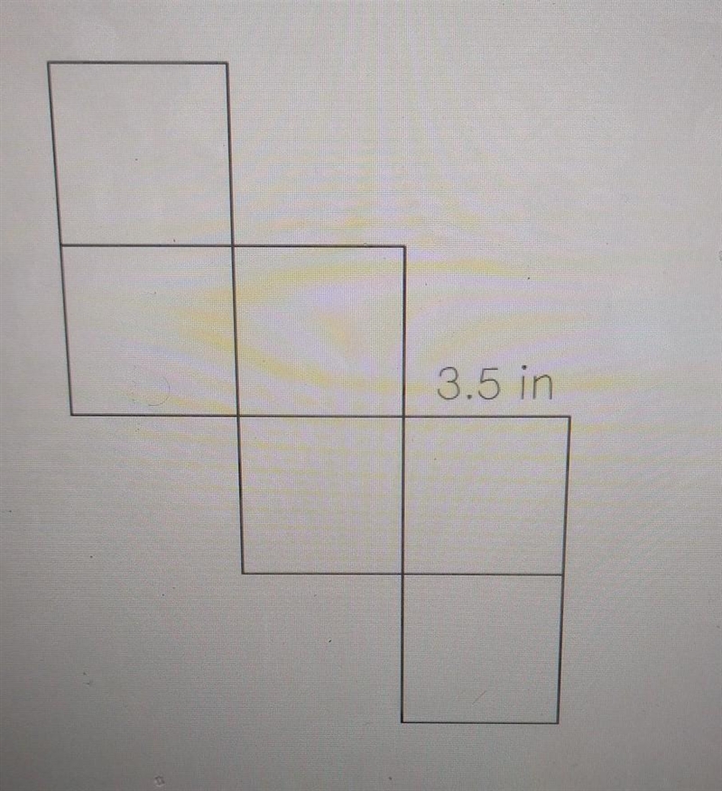 A square box is being cut apart and has the measurements shown below. What is the-example-1