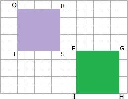 Is square FGHI congruent to square QRST? A. No. Square FGHI is not congruent to square-example-1