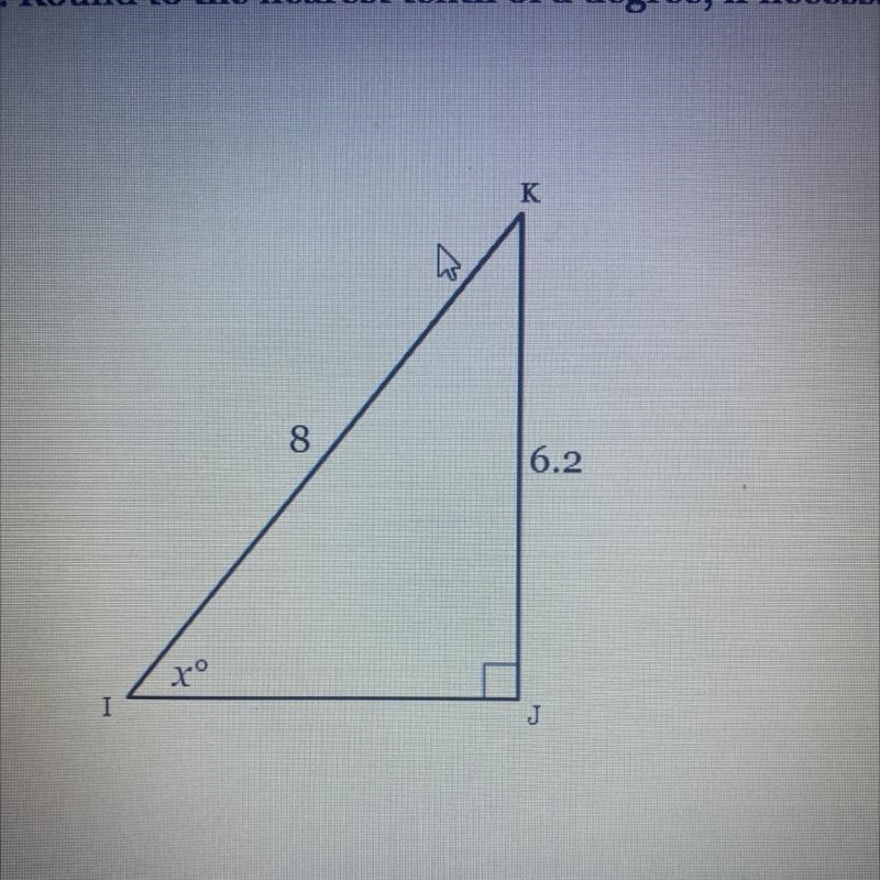 Solve for x. Round to the nearest tenth of a degree, if necessary.-example-1