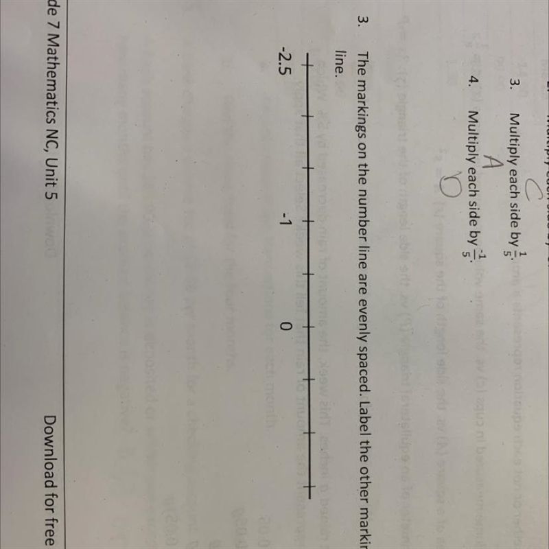 3.The markings on the number line are evenly spaced. Label the other markings on the-example-1