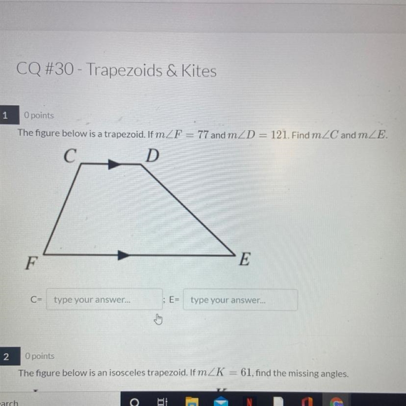 The figure below is a trapezoid. If m-example-1