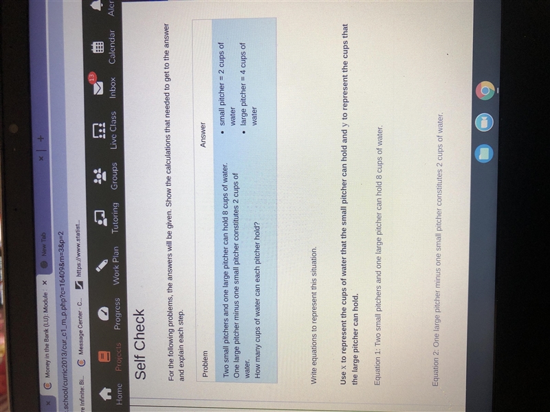 Self CheckFor the following problems, the answers will be given. Show the calculations-example-2