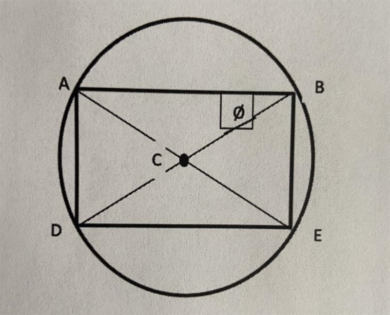 gr. 12 calcDetermine an expression for the area of a rectangle inscribed in a circle-example-1