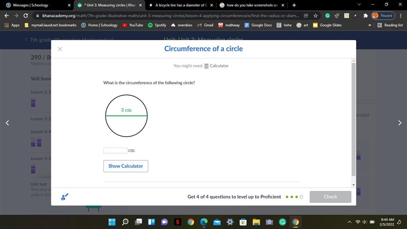 What is the circumference of the following circle? plz help i need this now.-example-1