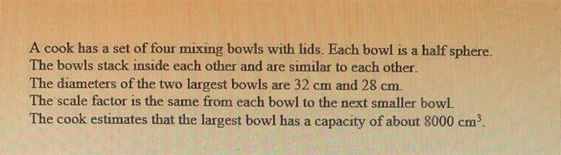 What is the scale factor relating the two largest bowls-example-1