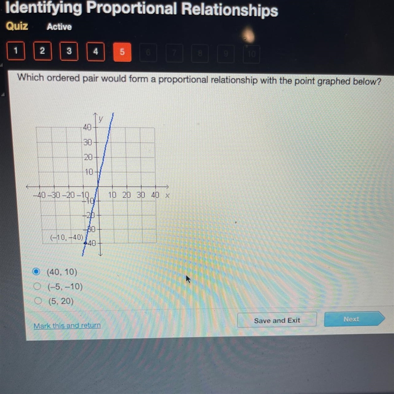 Would the answer be 40, 10 ?-example-1