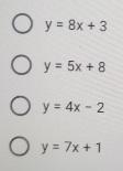 5) Which of the following functions could be graphed as a line parallel to y = 7X-example-1