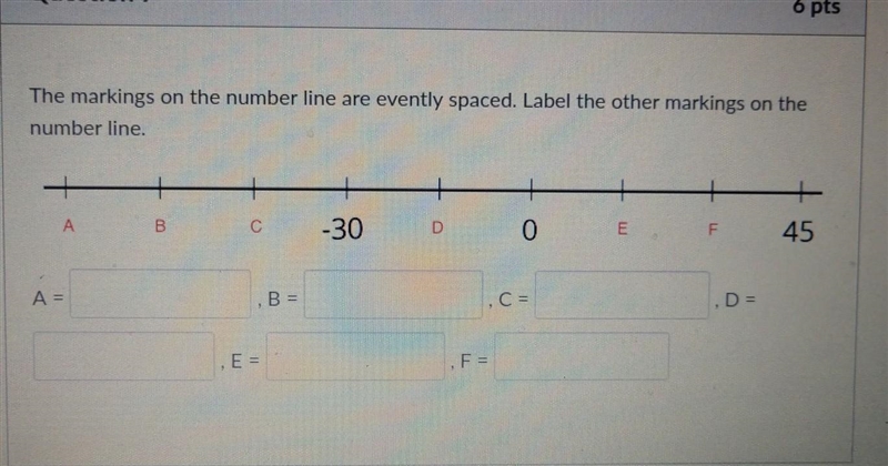 The markings on the number line are evently spaced. Label the other markings on the-example-1