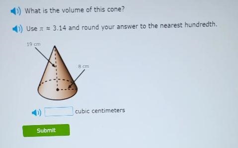 What is the volume of this cone see the attached picture-example-1