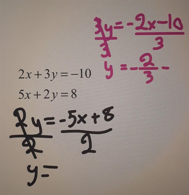 Solve the following system algebraically. I need this done ASAP-example-1