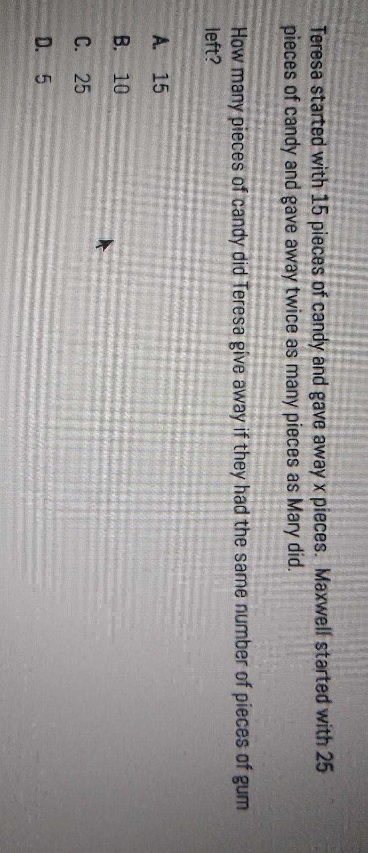 How pieces of candy did Teresa give away if they had the same number of pieces of-example-1