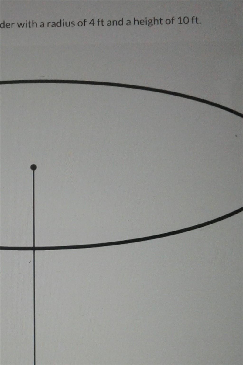 What isb the area of the cylinder with a radius of 4ft and height of 10 ft-example-1