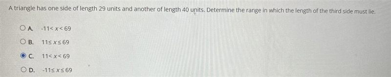 How do you determine the range of a side of a triangle?-example-1