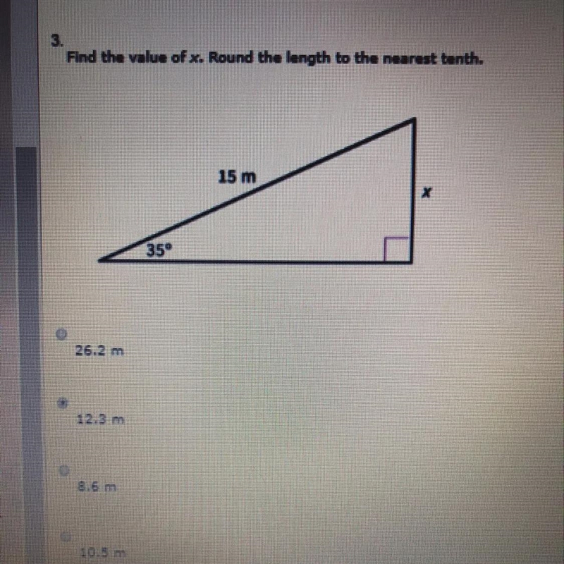 Please help Find the value of x. Round the length to the nearest tenth.A: 26.2 mB-example-1