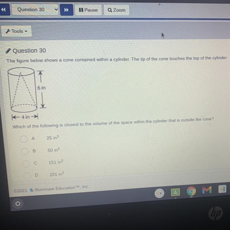 Which of the following is the closest to the volume of the space within the cylinder-example-1