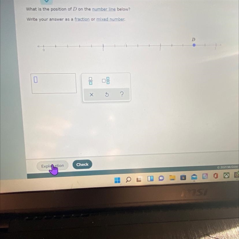 What is the position of the other number line below? Write the answer as a fraction-example-1