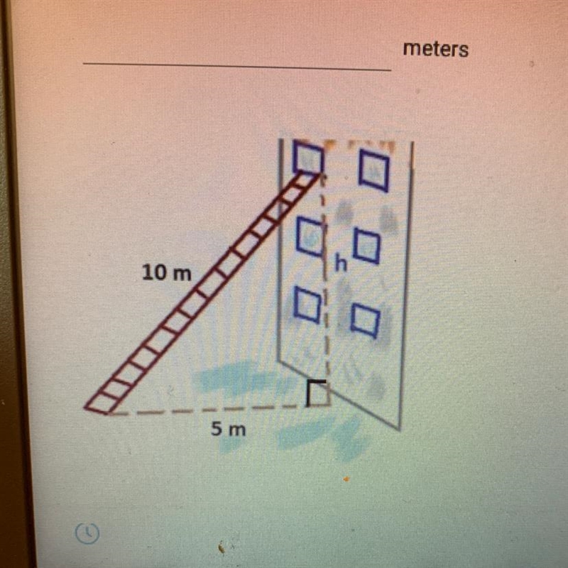 How far up the wall does the ladder reach (round your answer to the nearest tenth-example-1