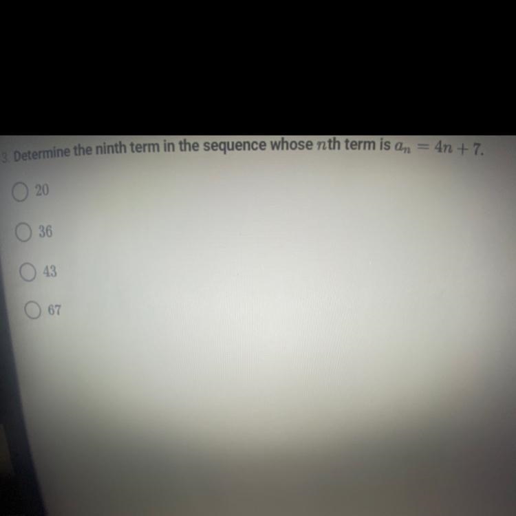 Determine the ninth term in the sequence whose nth term-example-1