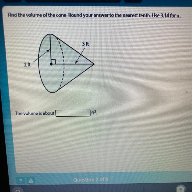 Find the volume of the cone. Round your answer to the nearest tenth. Use 3.14 for-example-1