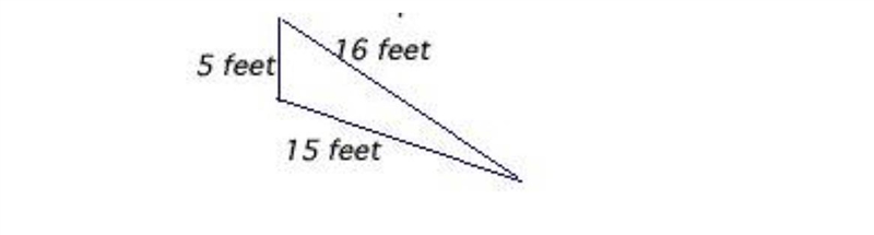 Calculate the perimeter of the triangle shown.A) 72 feetB) 36 feetC) 1,200 feetD) 37.5 feet-example-1