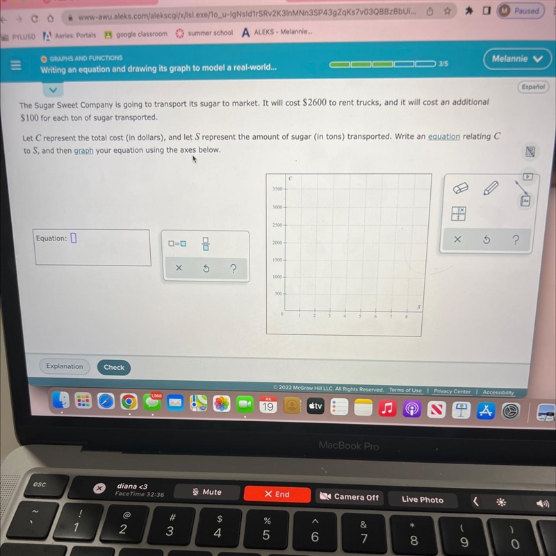 I need help with this, the equation and finding the exact points to plot.-example-1