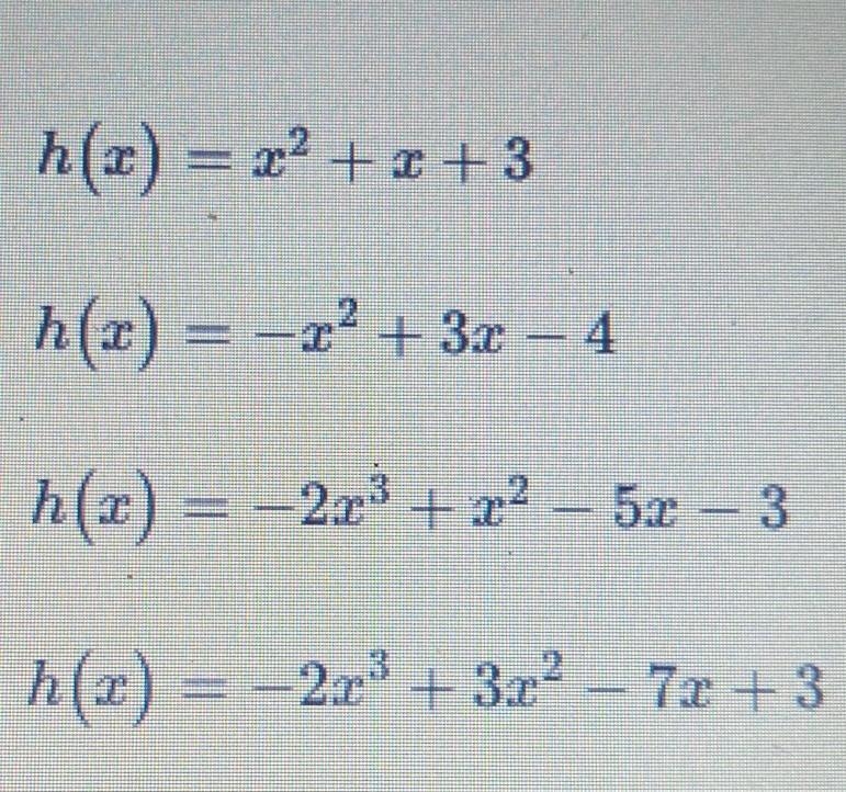 Let f(x) = 2x - 1 and g(x) = -x squared + x-3. Which equation shows h(x), where h-example-1