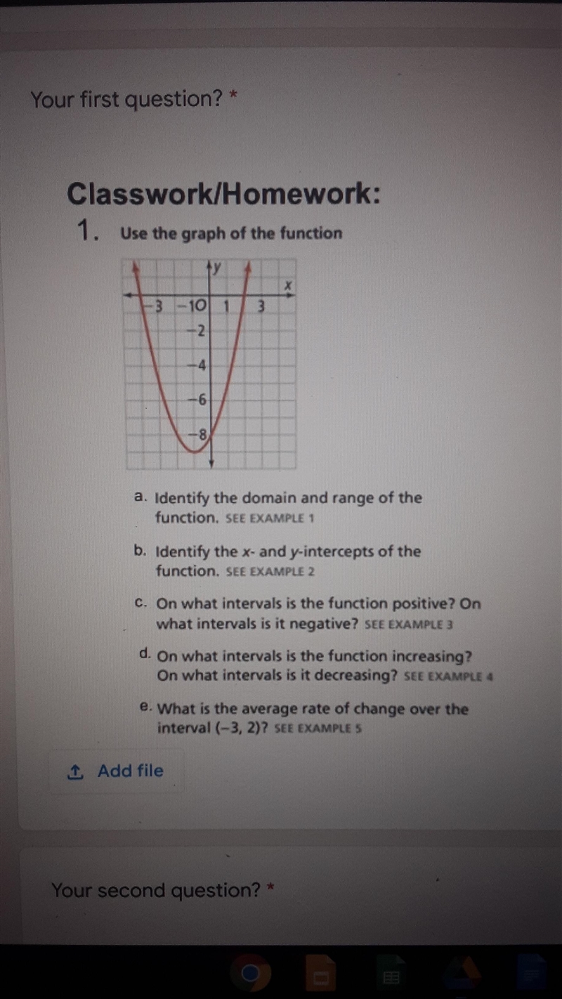 Hello I need help on finding the x and y intercepts of a function-example-1