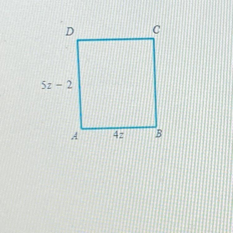 The perimeter of the rectangle below is 104 units. Find the length of side AD. Write-example-1