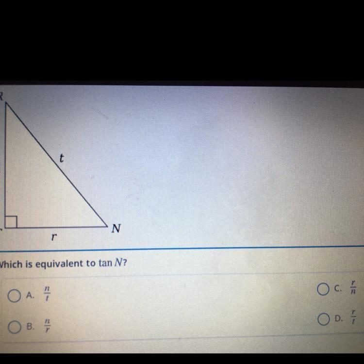 Which is equivalent to tan N?-example-1