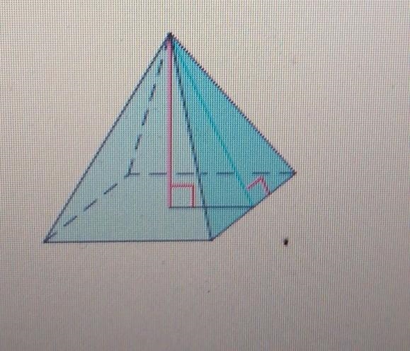 The red line segment is the (height, slant height) of the pyramid?______-example-1