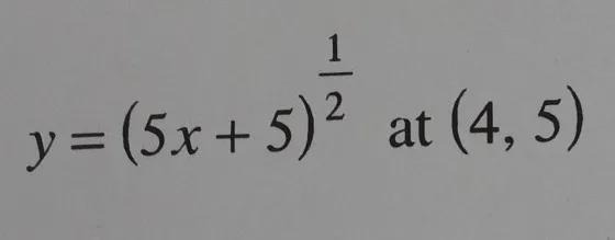 find the equation of the linr tangent to the function ay the given point. Answer has-example-1