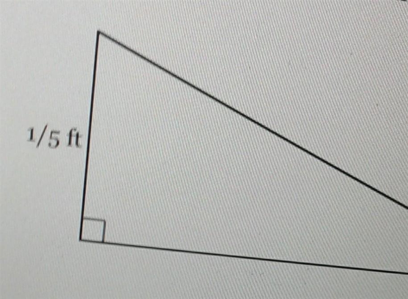 The area of the triangle below is 1\20 square feet. What is the length of the base-example-1