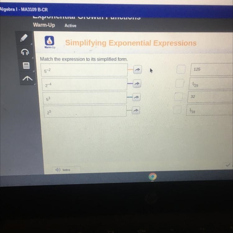 Match the expression to its simplified form.-example-1