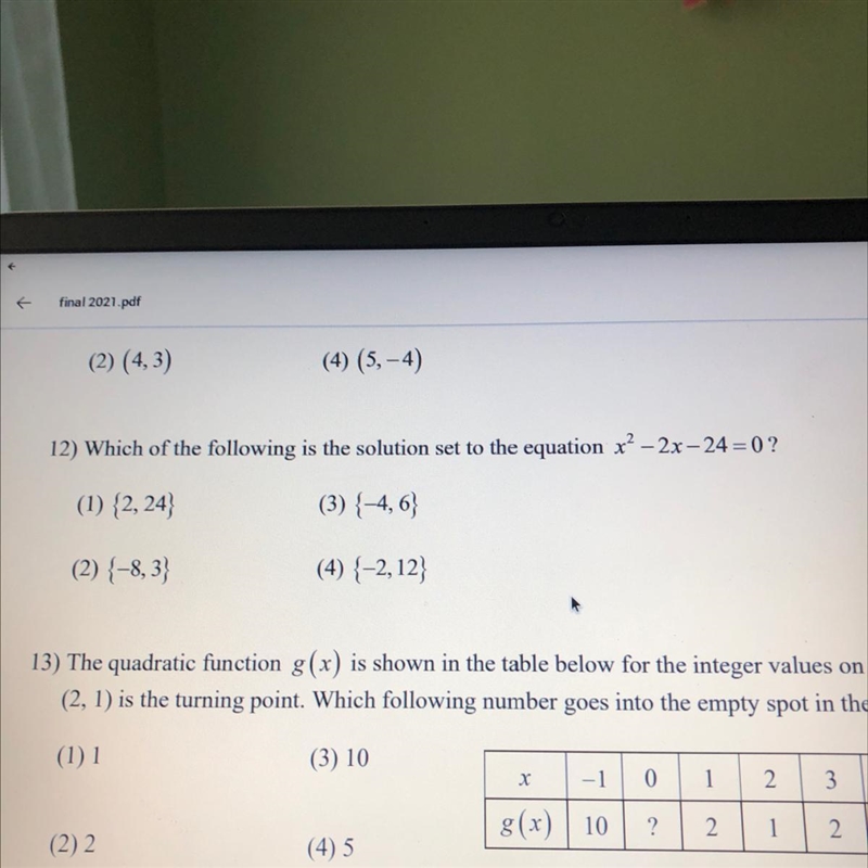 The wild radical function G parentheses X parentheses is shown in the table below-example-1