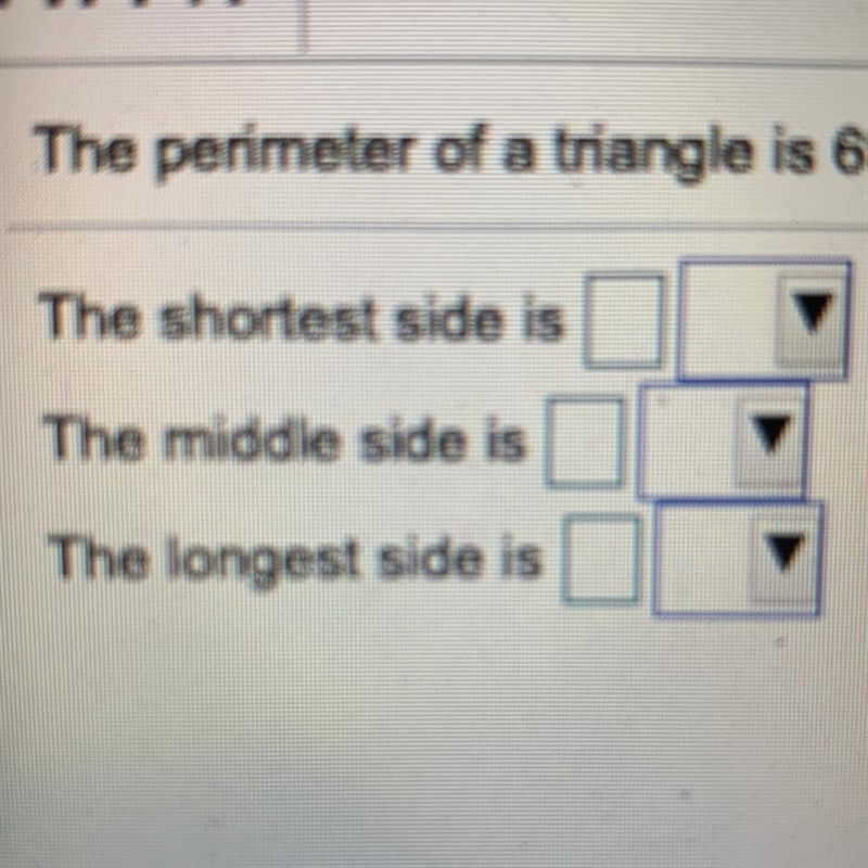 The perimeter of a triangle is 69 cm. The longest side is 3 cm less than the sum of-example-1