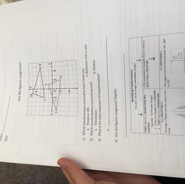 Are the figures congruent? Including more questions-example-1