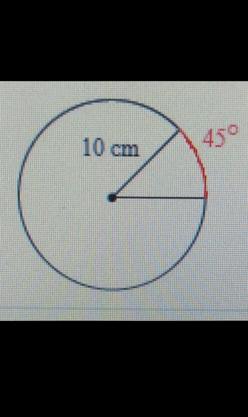 I need to help finding the length of the arc shown in red..-example-1