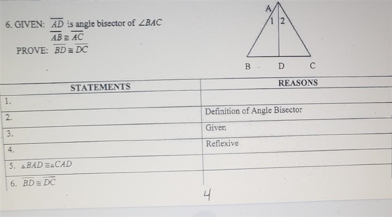 GIVEN: AD is angle bisector of-example-1