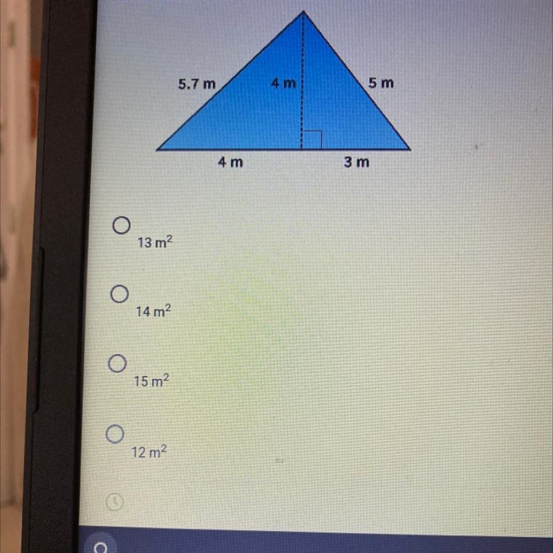 Find the area of the triangle.-example-1