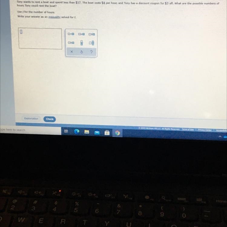 Solving a word problem using a two step linear inequality-example-1