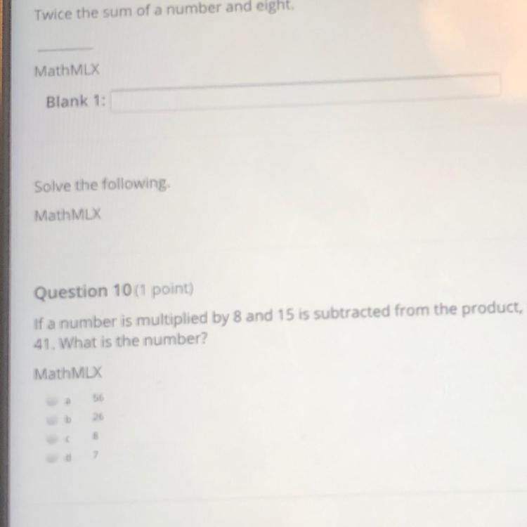 If a number is multiplied by 8 and 15 is subtracted from the product, the result is-example-1