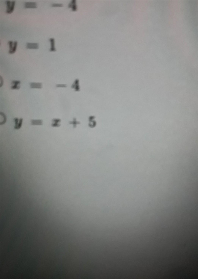 Write the equation of a line that is horizontal and contains the point (-4,1)-example-1