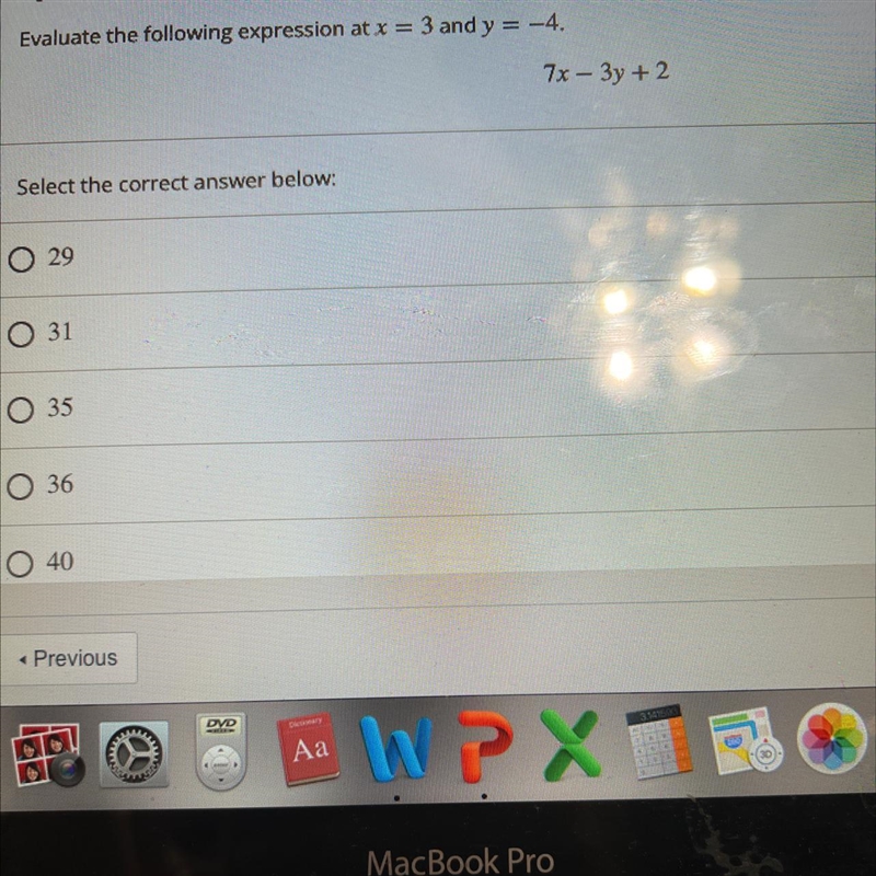 Evaluate the following expressions at X =3 and Y= -4-example-1