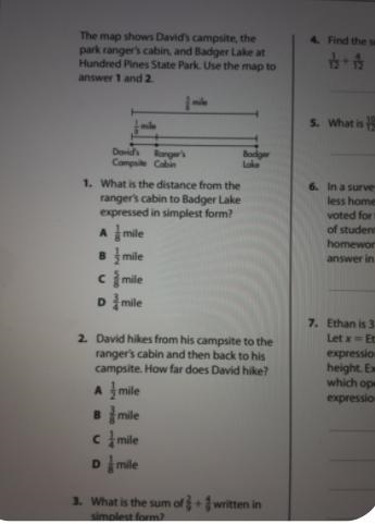 David hikes from his campsite to the ranger's cabin and then back to his campsite-example-1